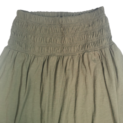 Falda maxi de punto con cintura fruncida y corte en A UNIVERSAL THREAD para mujer