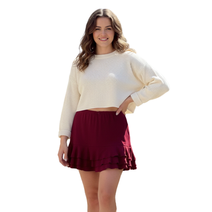 Mini Skort A-Line con Vuelo WILD FABLE para mujer