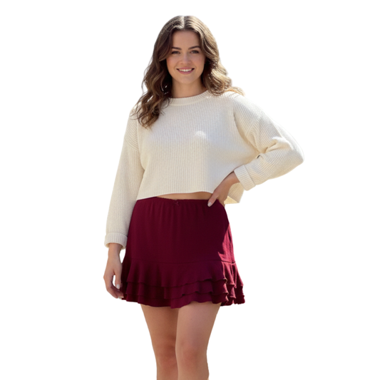 Mini Skort A-Line con Vuelo WILD FABLE para mujer