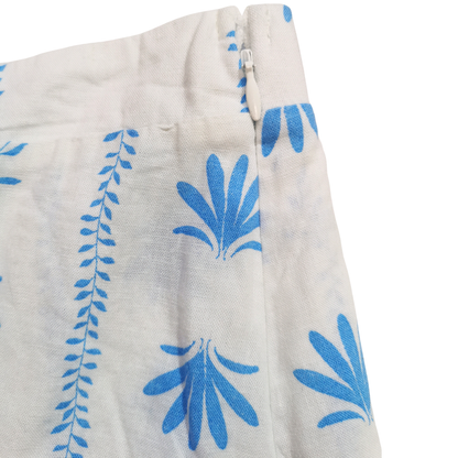 Falda short cruzada de lino con lazo lateral WID FABLE para mujer