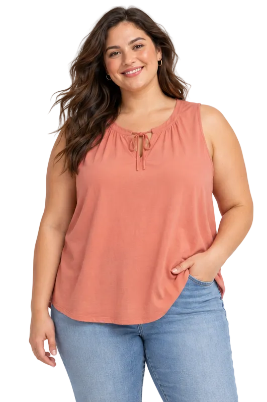 Blusa con escote en V y corte holgado AVA & VIV para mujer