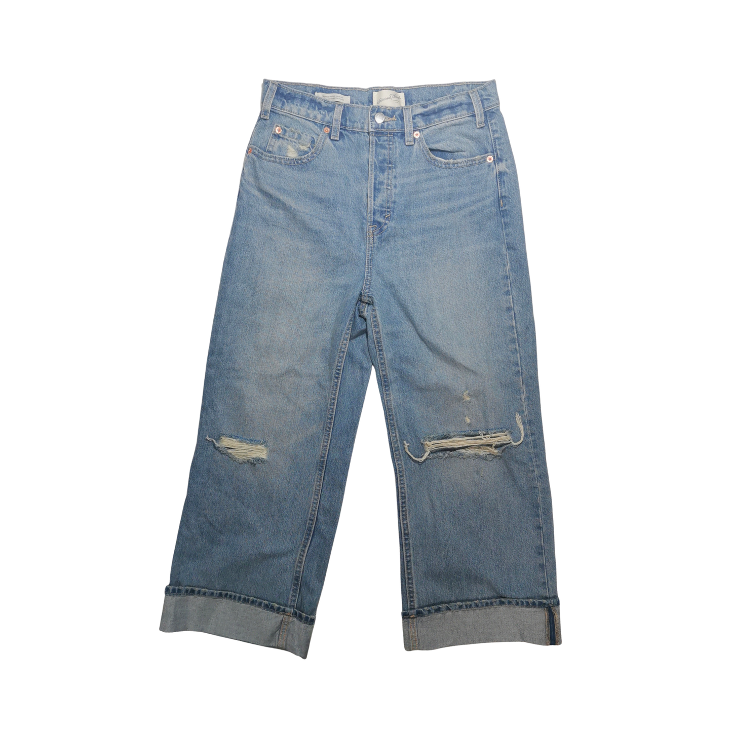 Jeans de tiro medio, cropped y pernera ancha UNIVERSAL THREAD Vintage para mujer