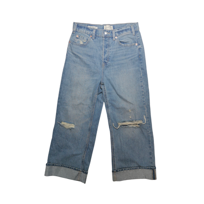 Jeans de tiro medio, cropped y pernera ancha UNIVERSAL THREAD Vintage para mujer