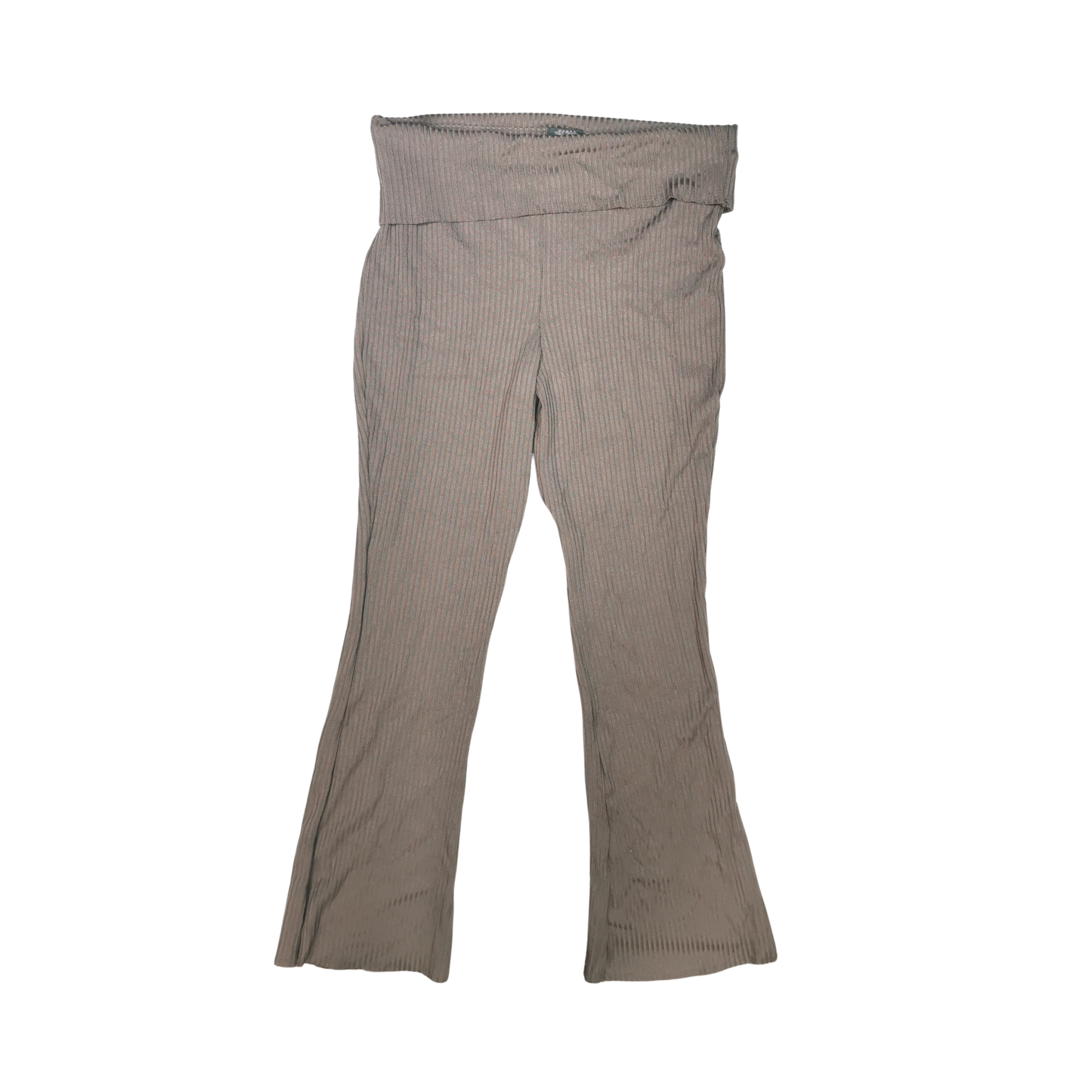 Leggings acampanados acanalados con cintura plegable WILD FABLE para mujer