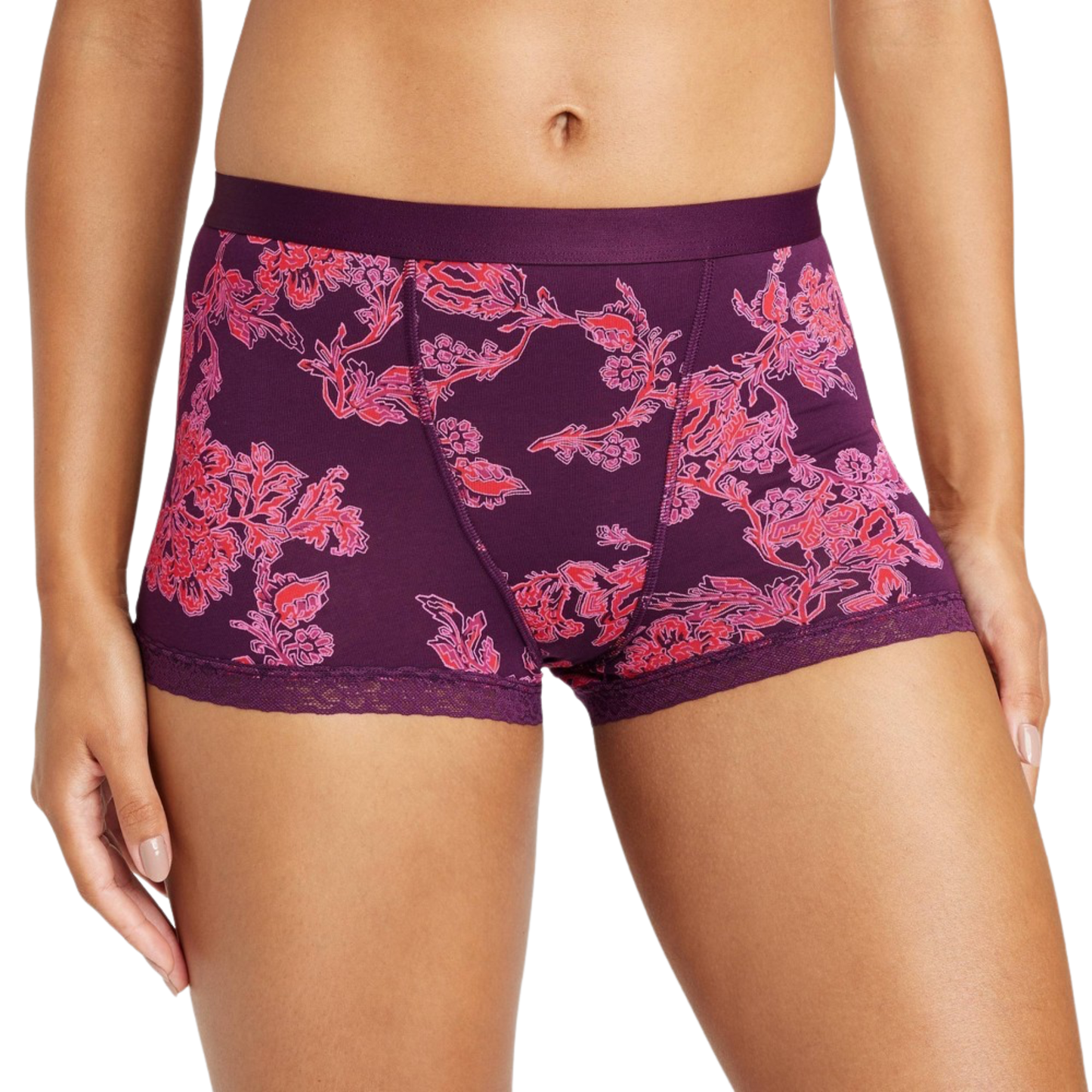 Boyshorts de algodón con encaje AUDEN para mujer