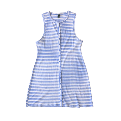 Minivestido skater de canalé con botones delanteros WILD FABLE para mujer