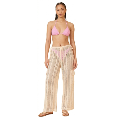 Pantalones Cover-up tipo cargo de crochet WILD FABLE para mujer