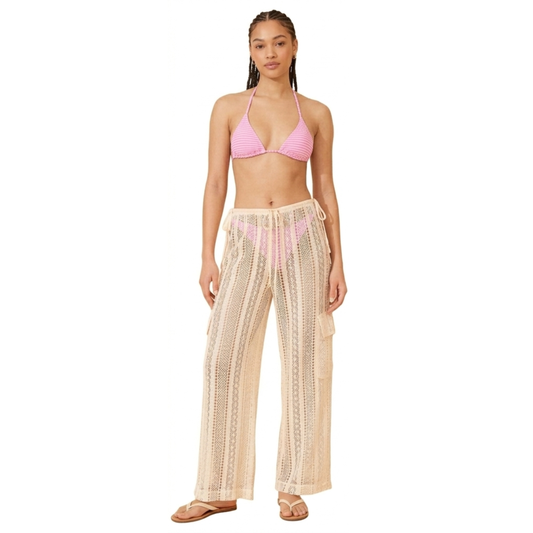 Pantalones Cover-up tipo cargo de crochet WILD FABLE para mujer