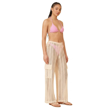 Pantalones Cover-up tipo cargo de crochet WILD FABLE para mujer