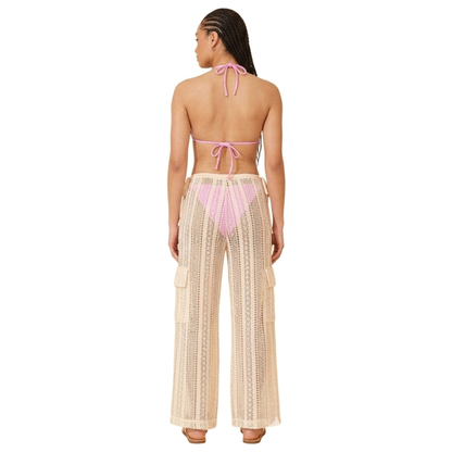 Pantalones Cover-up tipo cargo de crochet WILD FABLE para mujer