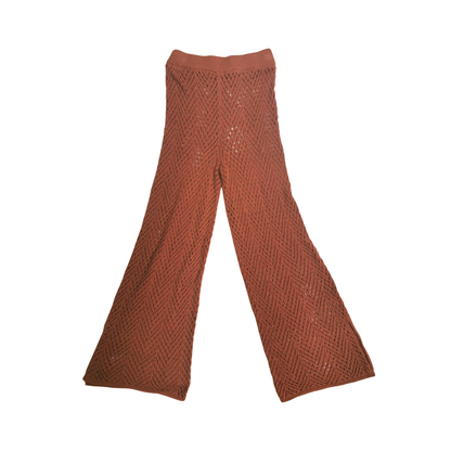 Pantalones salida de baño de pierna ancha con tejido calado WILD FABLE para mujer