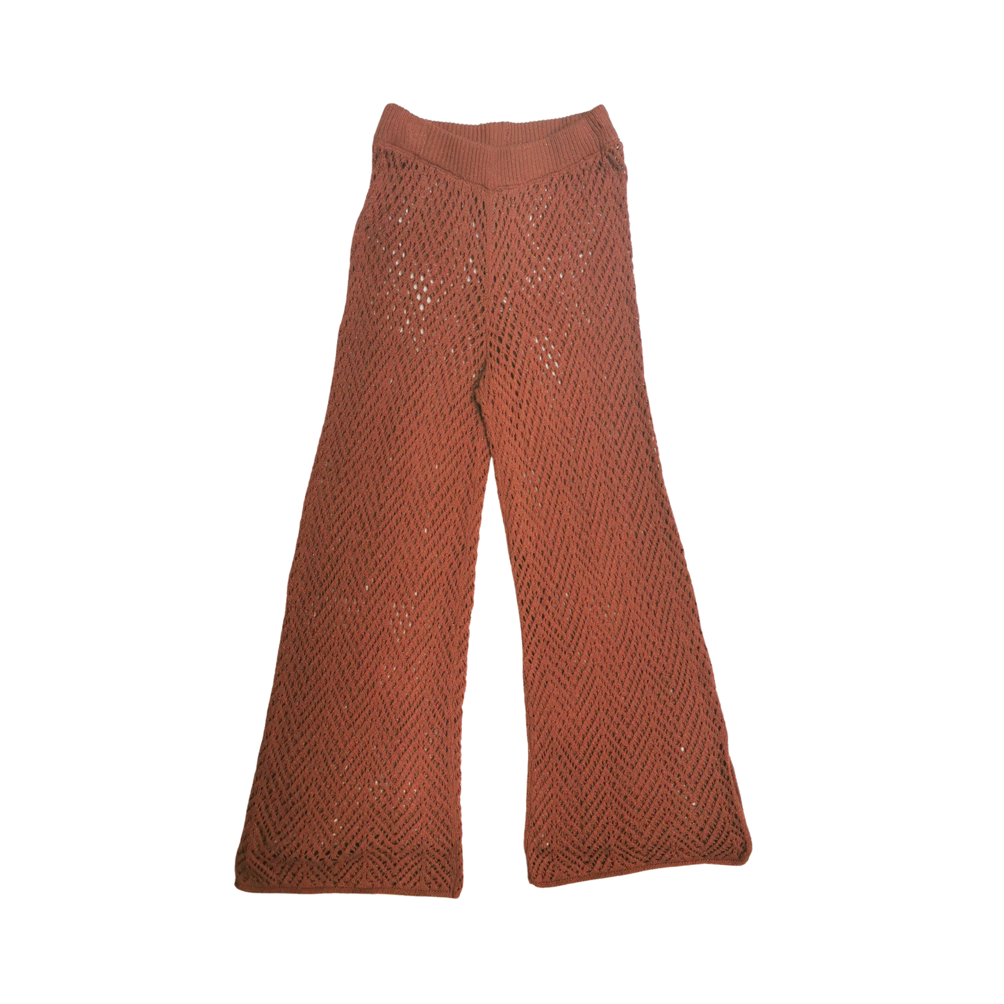 Pantalones salida de baño de pierna ancha con tejido calado WILD FABLE para mujer