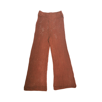 Pantalones salida de baño de pierna ancha con tejido calado WILD FABLE para mujer