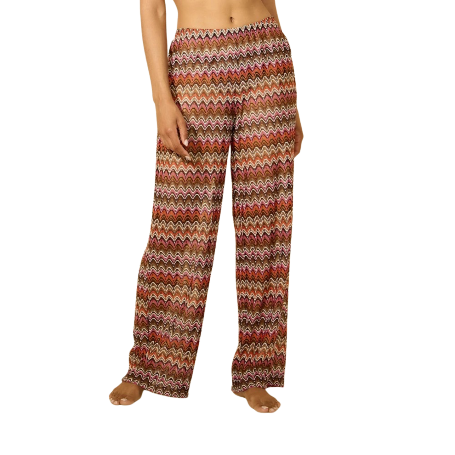 Pantalones de crochet con diseño en zigzag Cover-up SHADE & SHORE para mujer