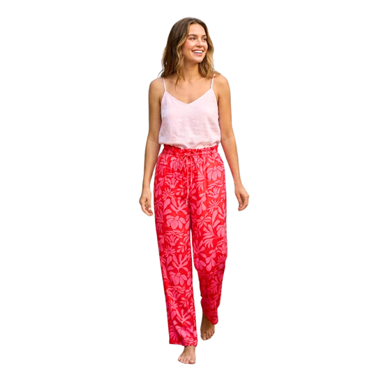 Pantalones de playa con cintura con volantes SHADE & SHORE para mujer