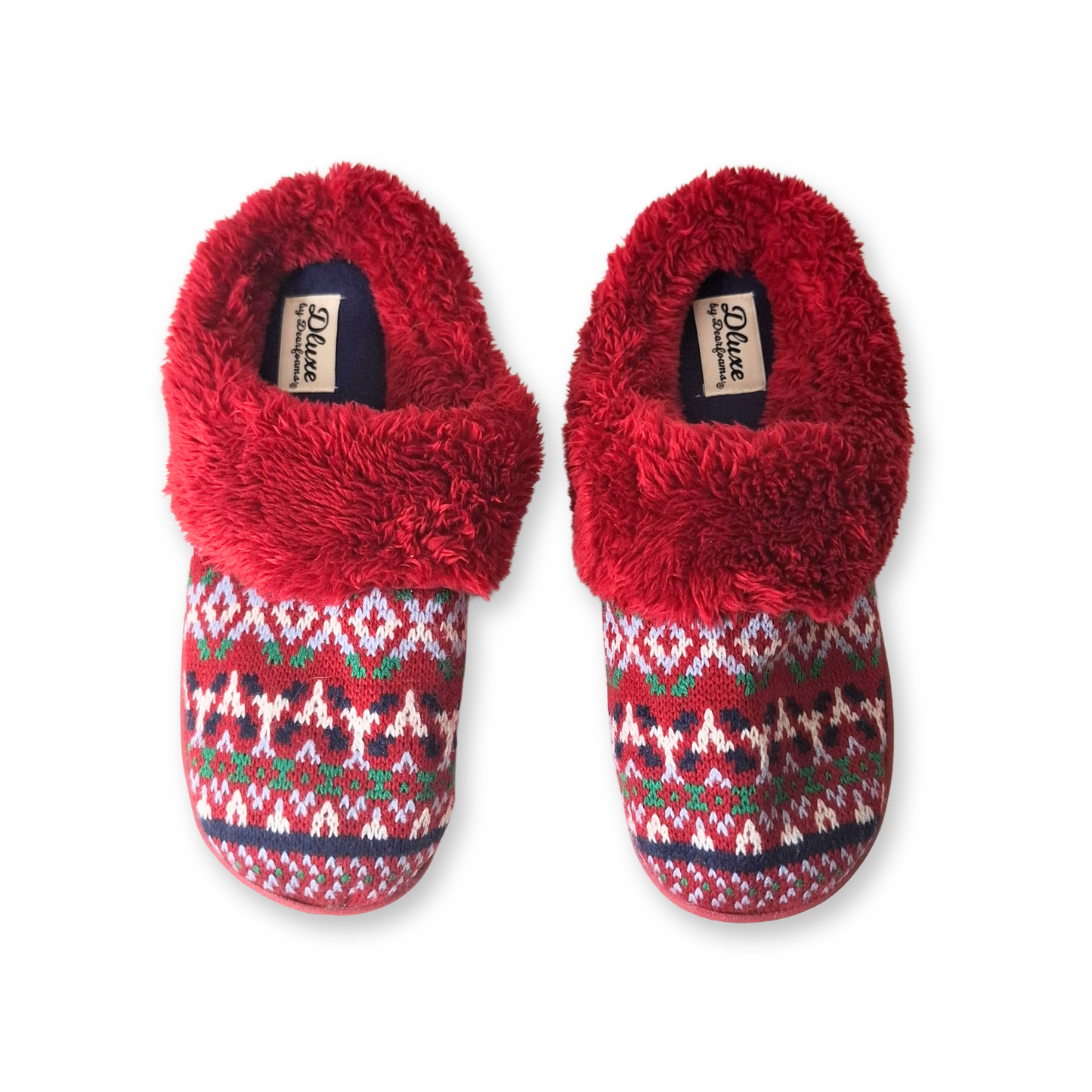 Pantuflas estilo clog tejido grueso DLUXE BY DEARFOAMS Carol para mujer