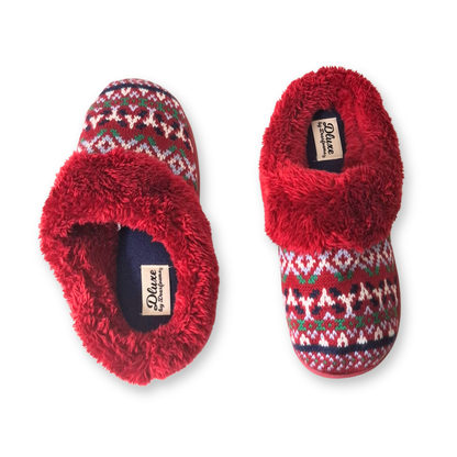 Pantuflas estilo clog tejido grueso DLUXE BY DEARFOAMS Carol para mujer