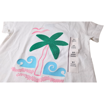 Playera CAT & JACK Palm Tree para niña