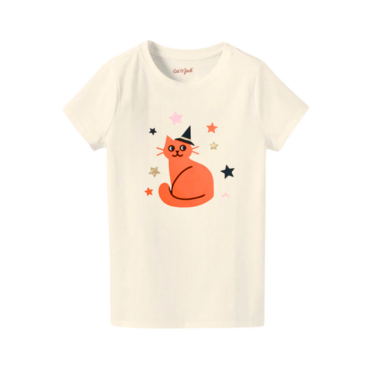 Playera CAT & JACK Witch Cat para niña