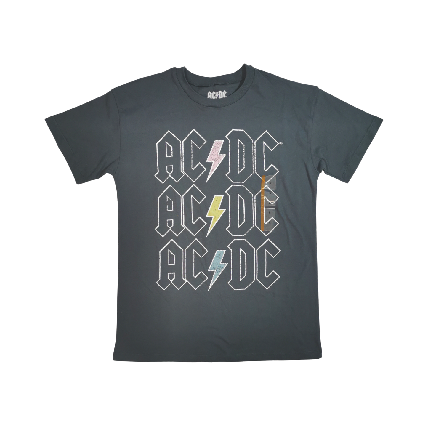 Playera de manga corta AC/DC con gráficos retro para mujer