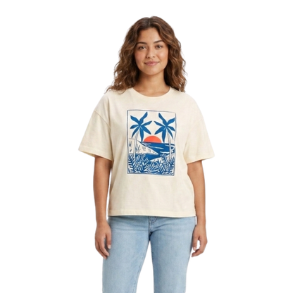 Playera de manga corta estilo Boxy UNIVERSAL THREAD para mujer