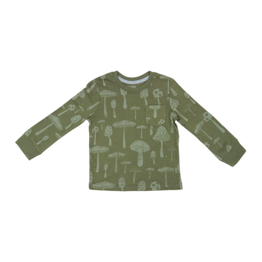 Playera de manga larga OKIE DOKIE Mushrooms para bebé niño