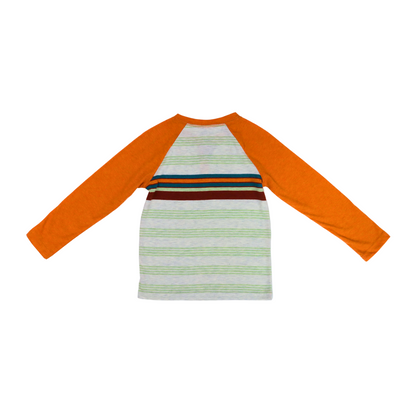 Playera de manga larga OKIE DOKIE Button Stripe para niño