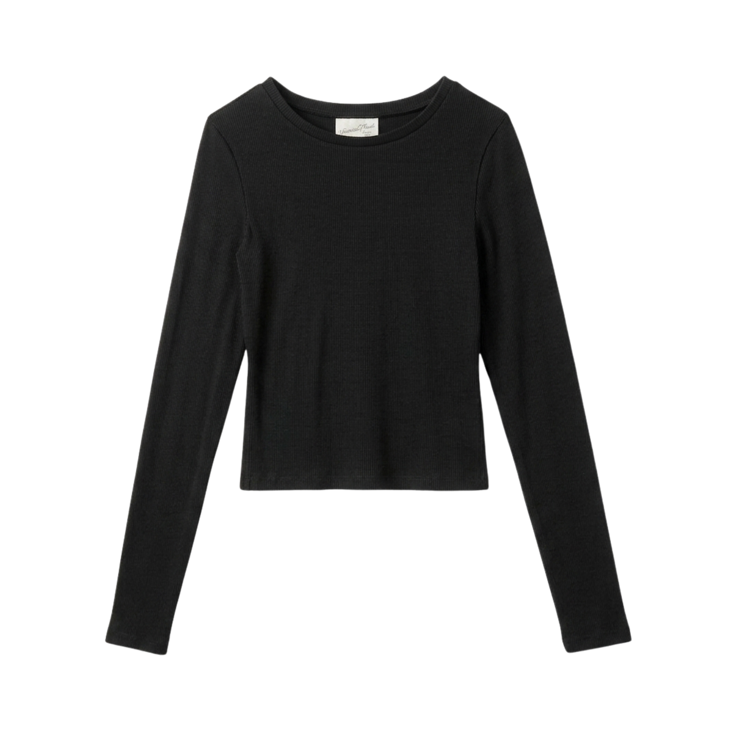 Playera de manga larga acanalada de silueta ajustada UNIVERSAL THREAD para mujer
