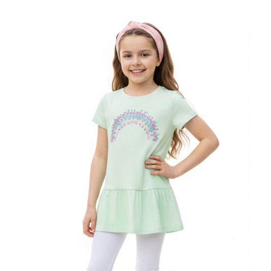 Playera larga RUMI + RYDER para niña