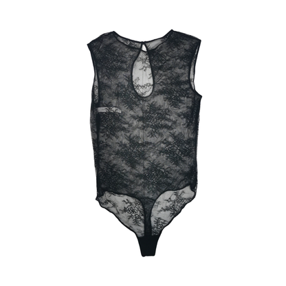 Body de encaje floral sin mangas AUDEN para mujer