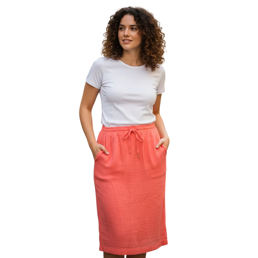 Falda tipo tubo midi de gasa UNIVERSAL THREAD para mujer