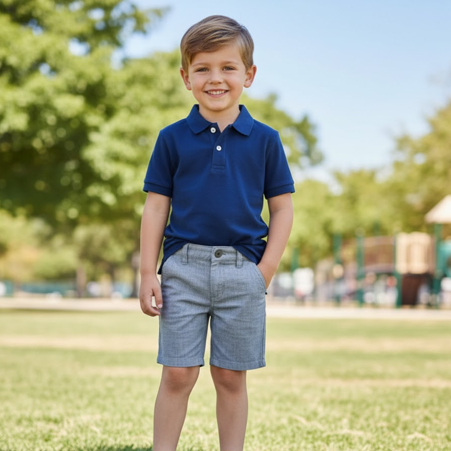 Shorts CAT & JACK Flat-Front para niño