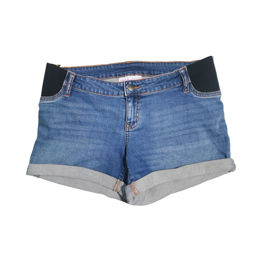 Shorts de maternidad de mezclilla tipo "midi" ISABEL MATERNITY