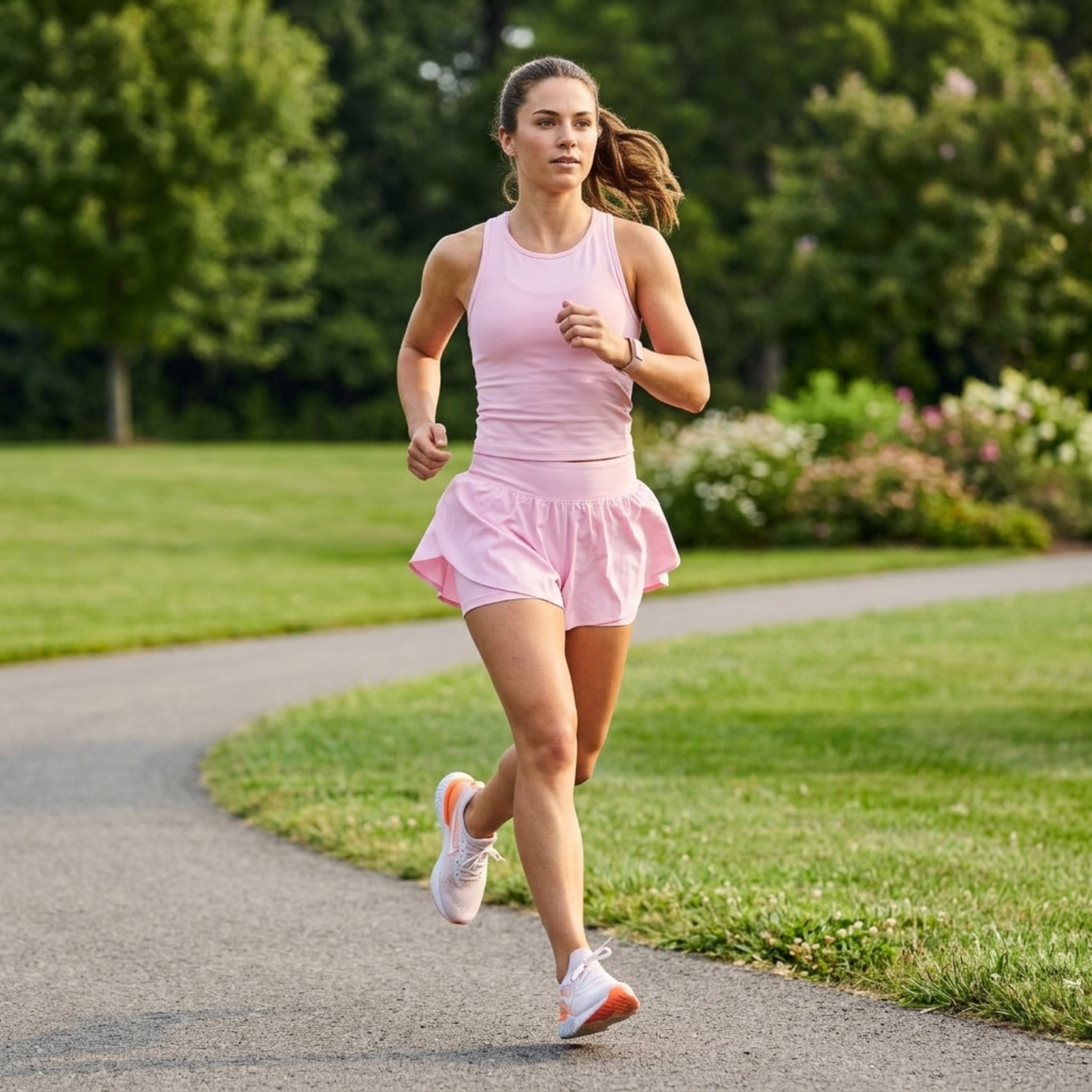 Shorts de running 2 en 1 Active Light de talle alto y vuelo ALL IN MOTION para mujer