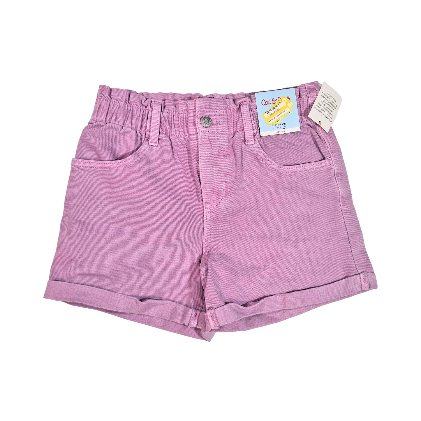 Shorts de tiro alto con cintura fruncida CAT & JACK para niña