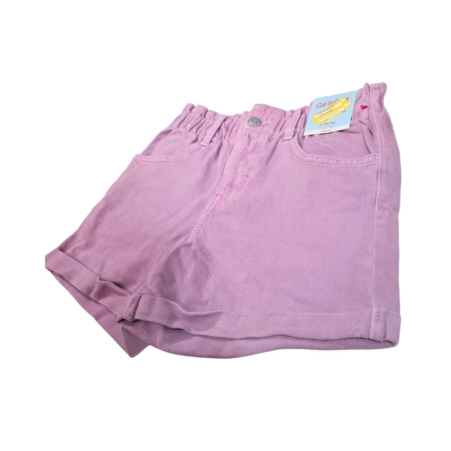 Shorts de tiro alto con cintura fruncida CAT & JACK para niña