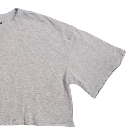 Sudadera Crop de Manga Corta WILD FABLE Estilo French Terry para mujer