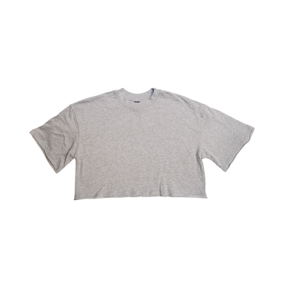 Sudadera Crop de Manga Corta WILD FABLE Estilo French Terry para mujer