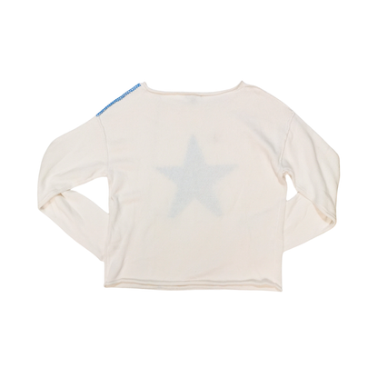 Suéter de cuello redondo ancho estilo americano WILD FABLE para mujer