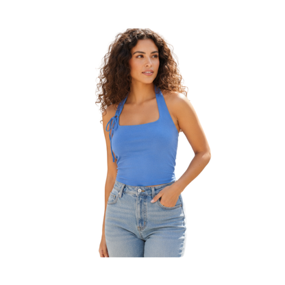 Tank Top Tipo Halter con Ajuste Lateral WILD FABLE para mujer