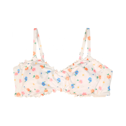 Top de bikini Bandeau con bordes ondulados WILD FABLE para mujer