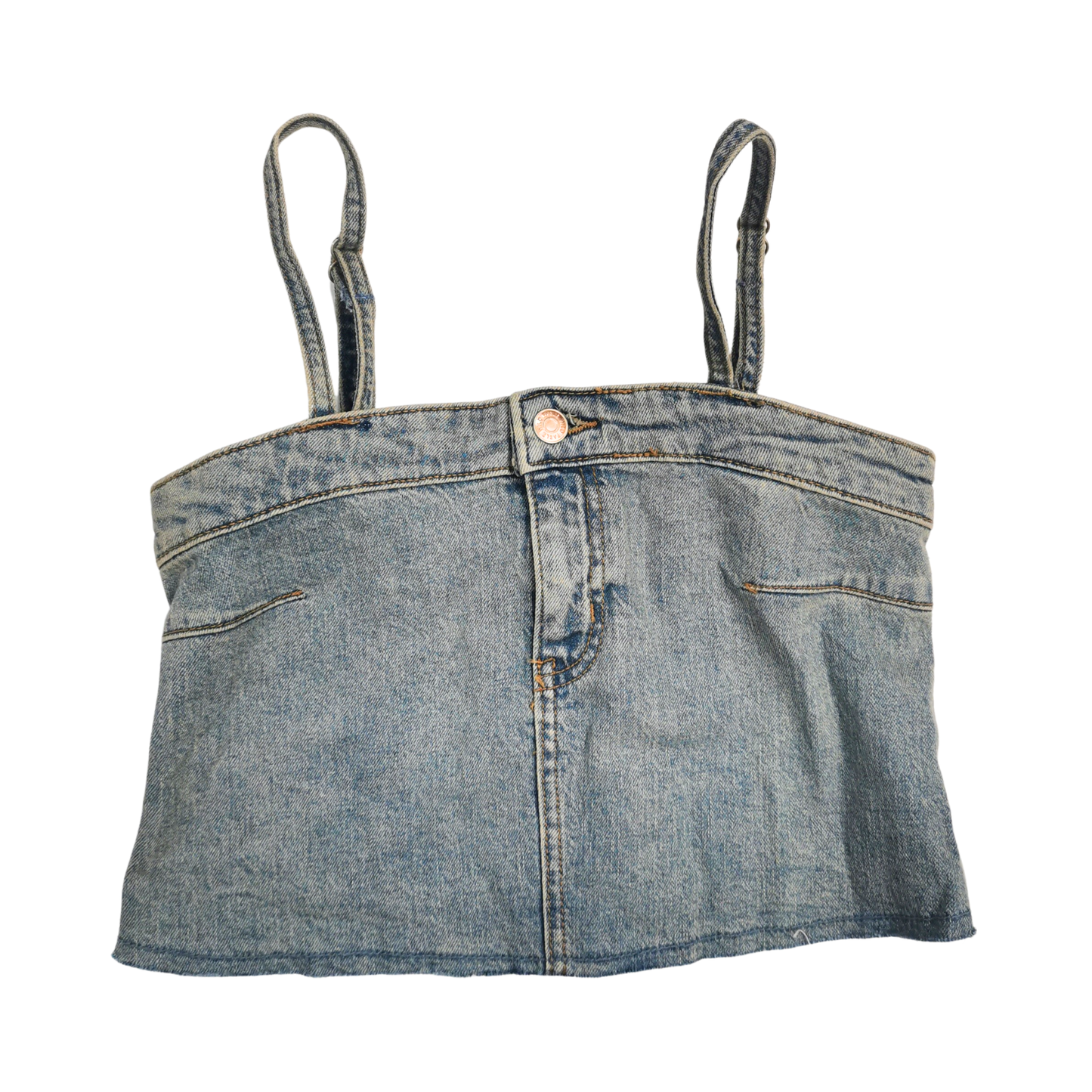 Top corto de mezclilla WILD FABLE Reworked para mujer