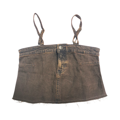 Top corto de mezclilla WILD FABLE Reworked para mujer