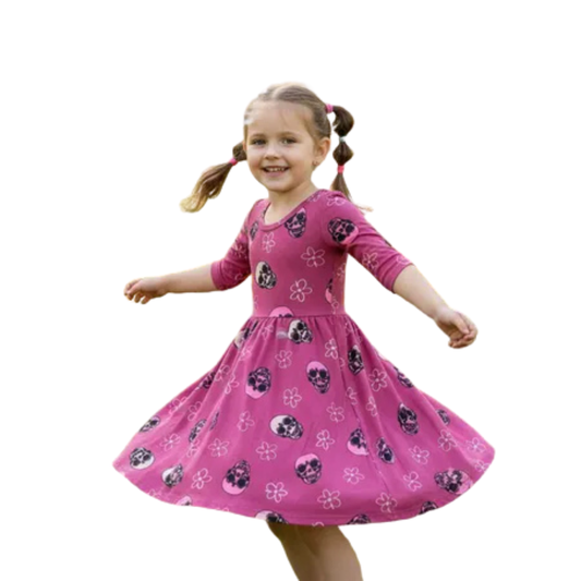 Vestido DOTDOTSMILE Skulls & Flowers Ballerina para niña