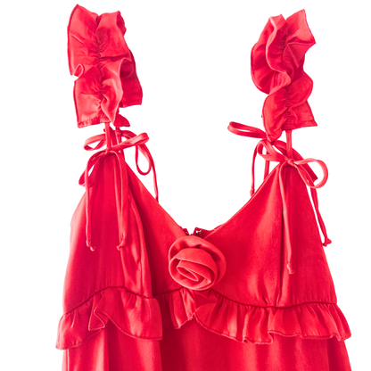 Vestido mini estilo Babydoll con Roseta WILD FABLE para mujer