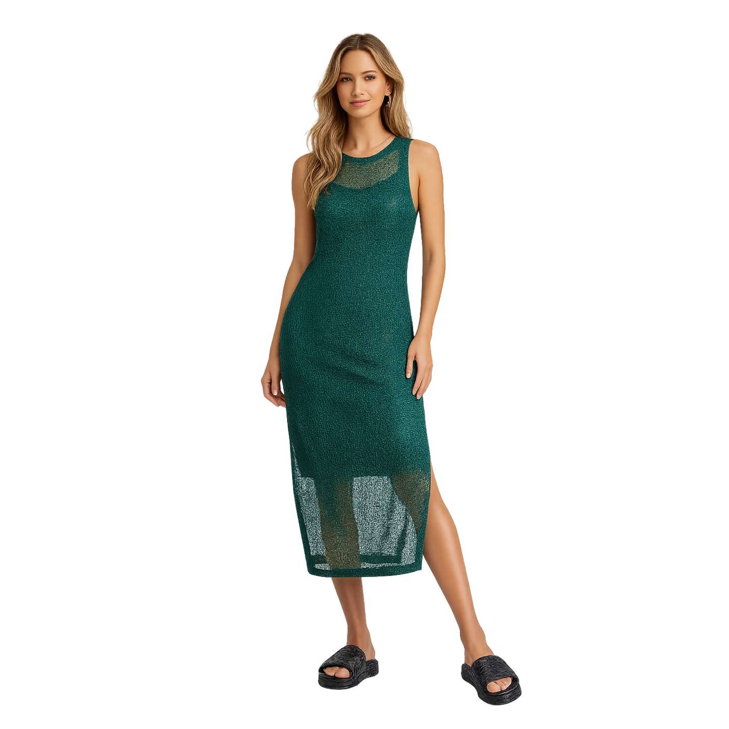 Vestido midi calado sin mangas A NEW DAY para mujer