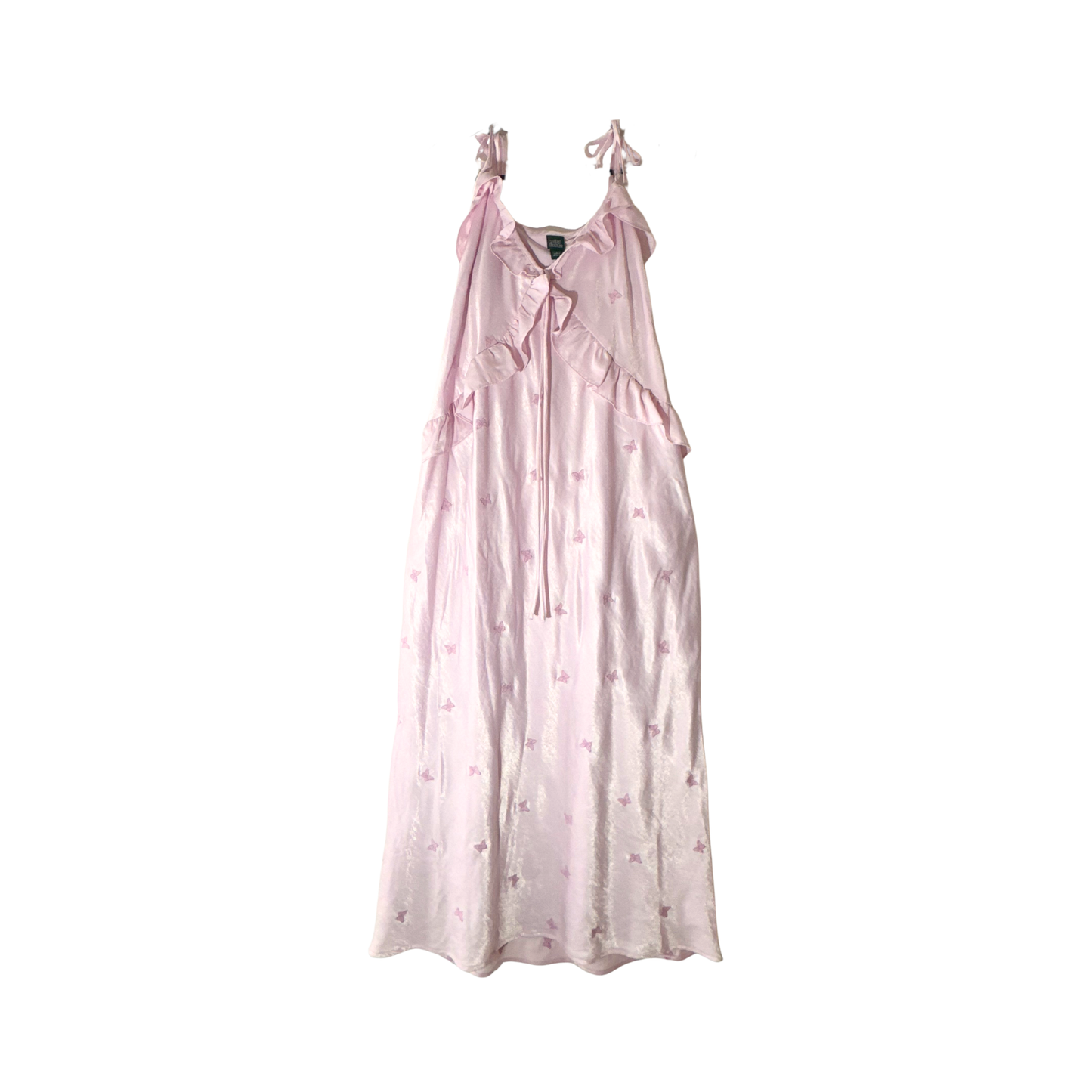 Vestido largo de tirantes con volantes y corte en A WILD FABLE para mujer