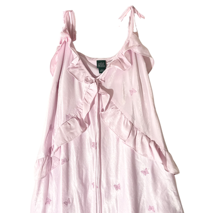 Vestido largo de tirantes con volantes y corte en A WILD FABLE para mujer
