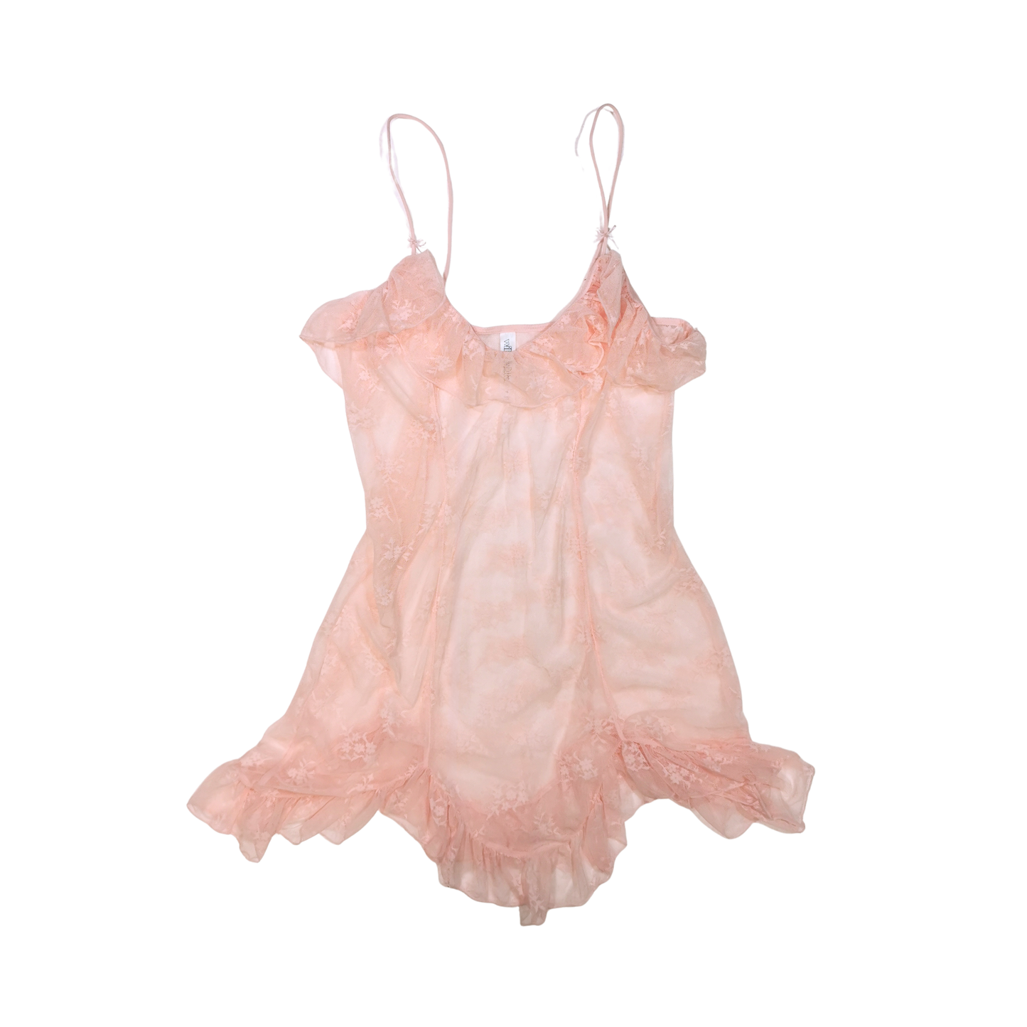 Vestido lencero con volantes y encaje WILD FABLE para mujer