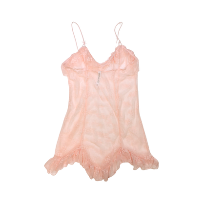 Vestido lencero con volantes y encaje WILD FABLE para mujer